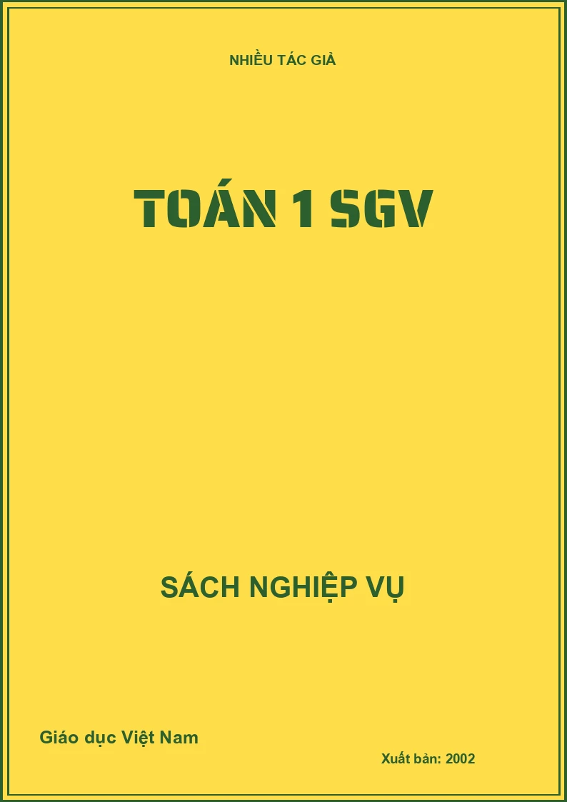 Toán 1 SGV