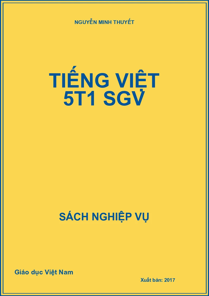 Tiếng Việt 5T1 SGV