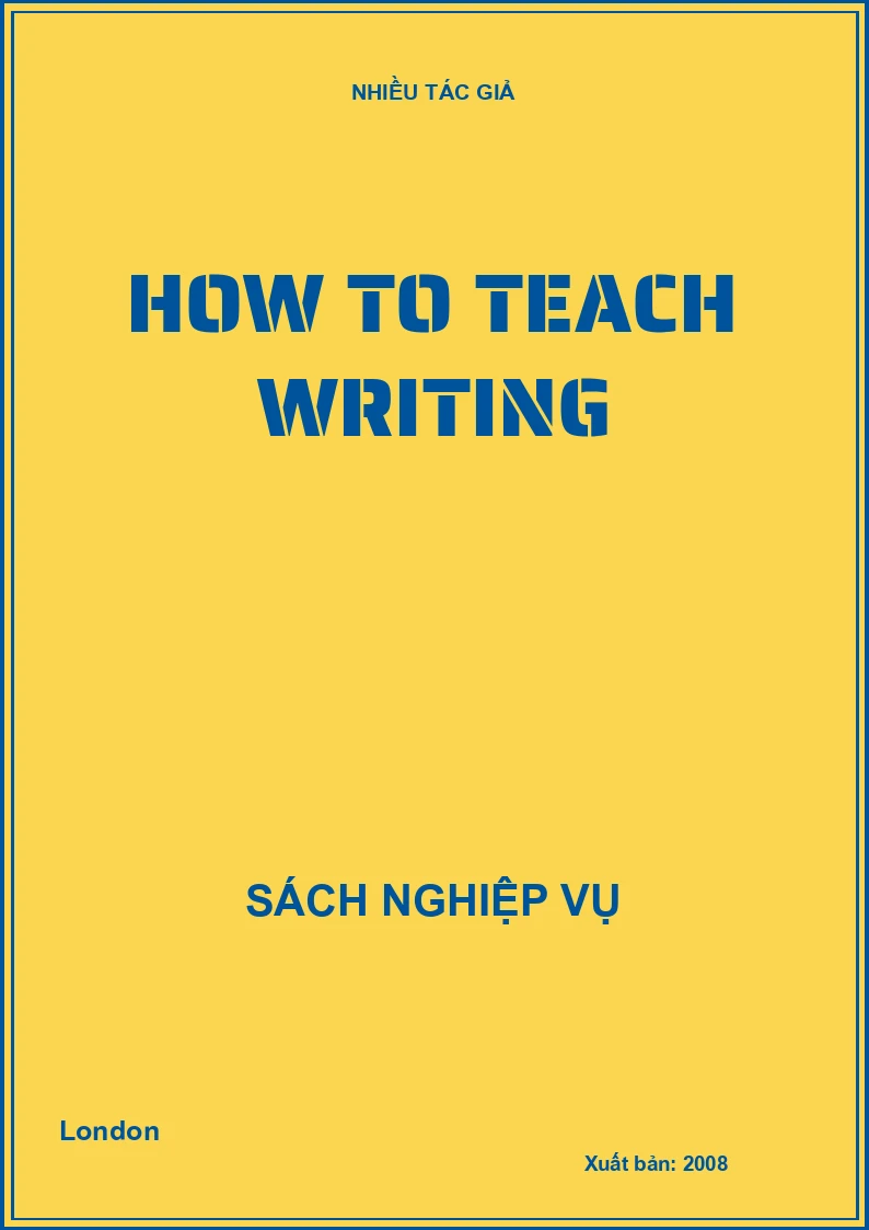 How to teach writing