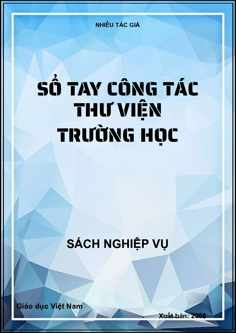 Sổ tay công tác thư viện trường học