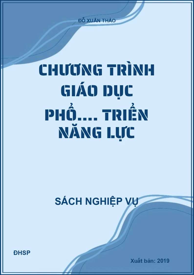 Chương trình giáo dục phổ…. triển năng lực