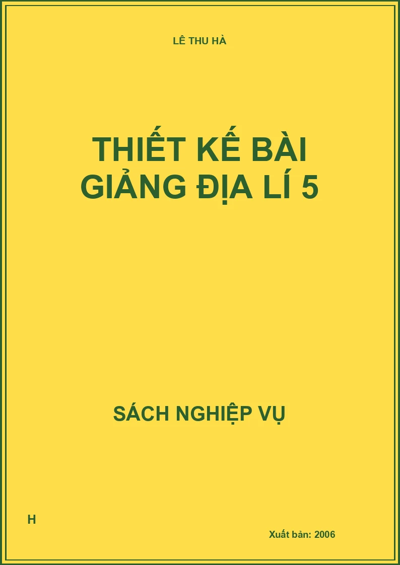 Thiết kế bài giảng địa lí 5