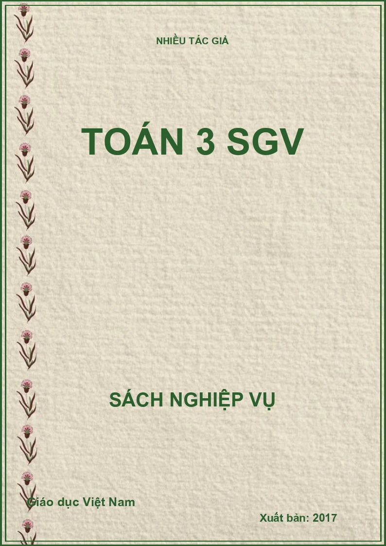Toán 3 SGV