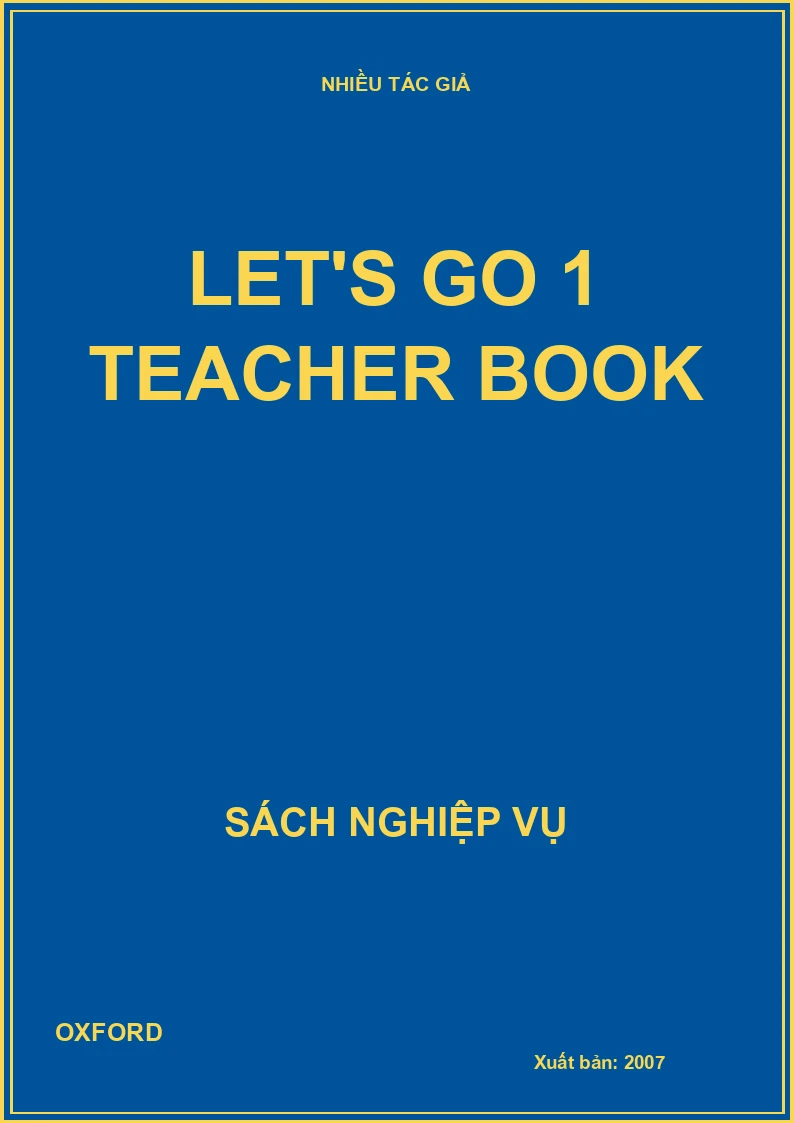 Let's go 1 teacher book