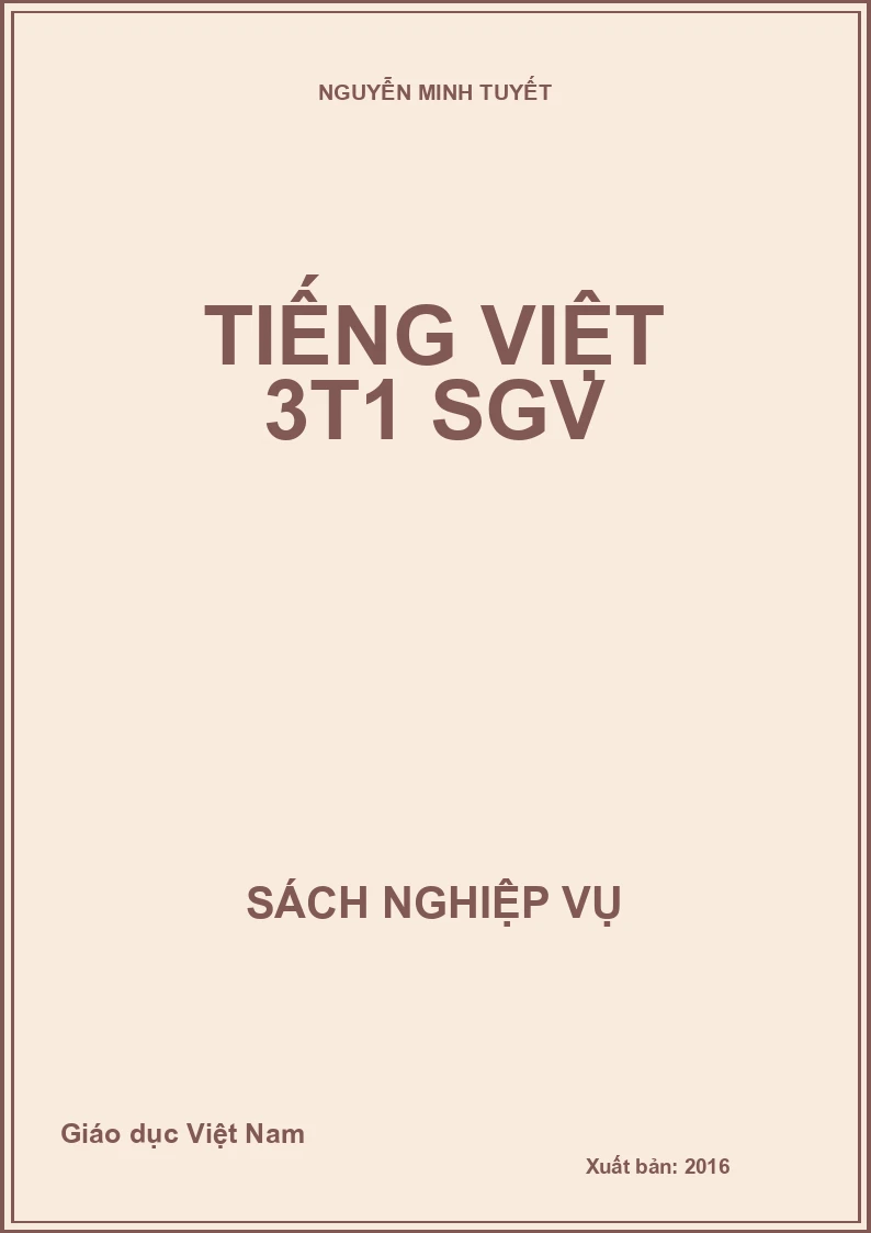 Tiếng Việt 3T1 SGV