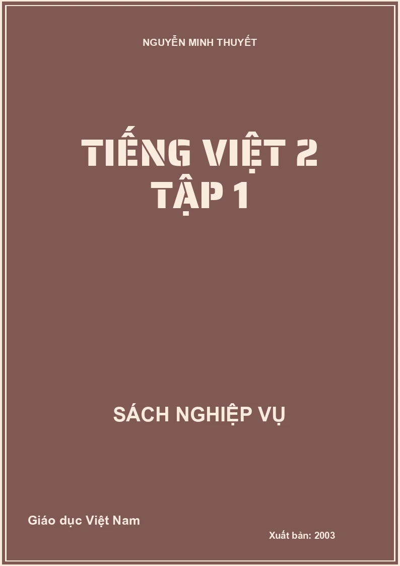 Tiếng Việt 2 tập 1 BS