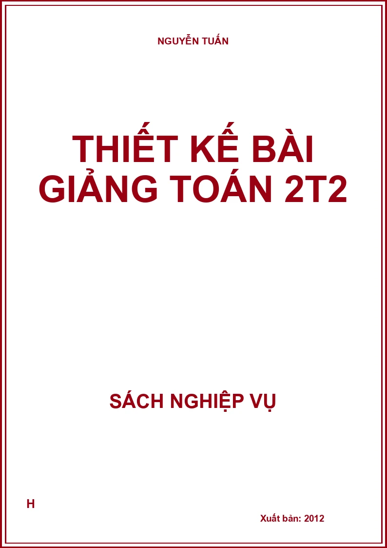 Thiết kế bài giảng Toán 2t2
