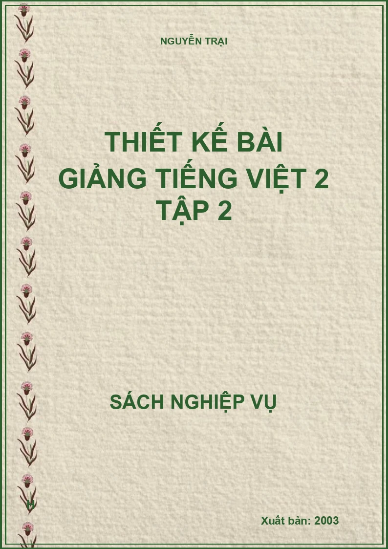 Thiết kế bài giảng Tiếng Việt 2 tập 2