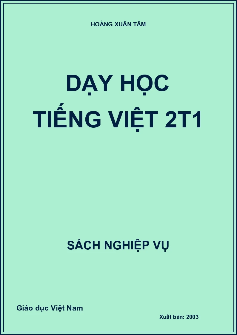 Dạy học Tiếng Việt 2T1