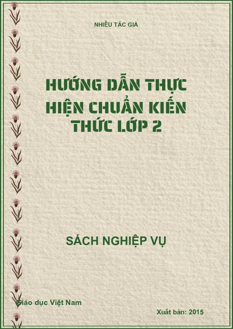 Hướng dẫn thực hiện chuẩn kiến thức lớp 2