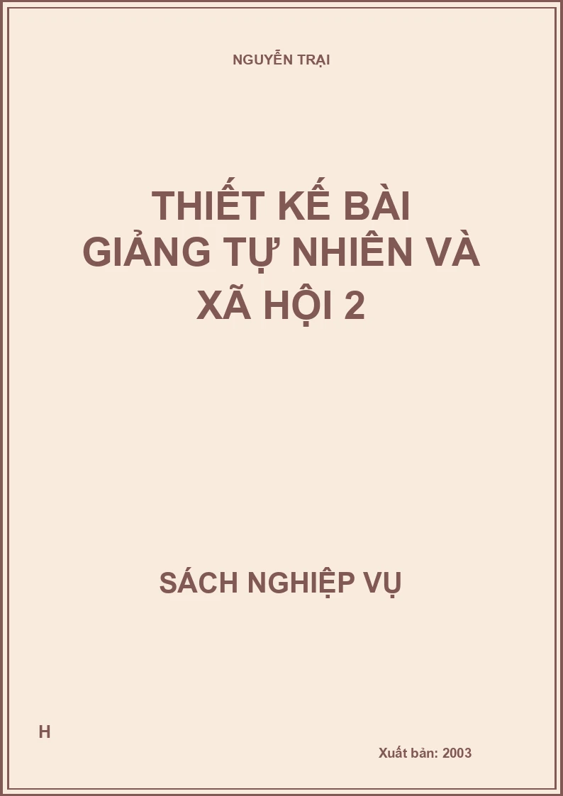 Thiết kế bài giảng tự nhiên và xã hội 2
