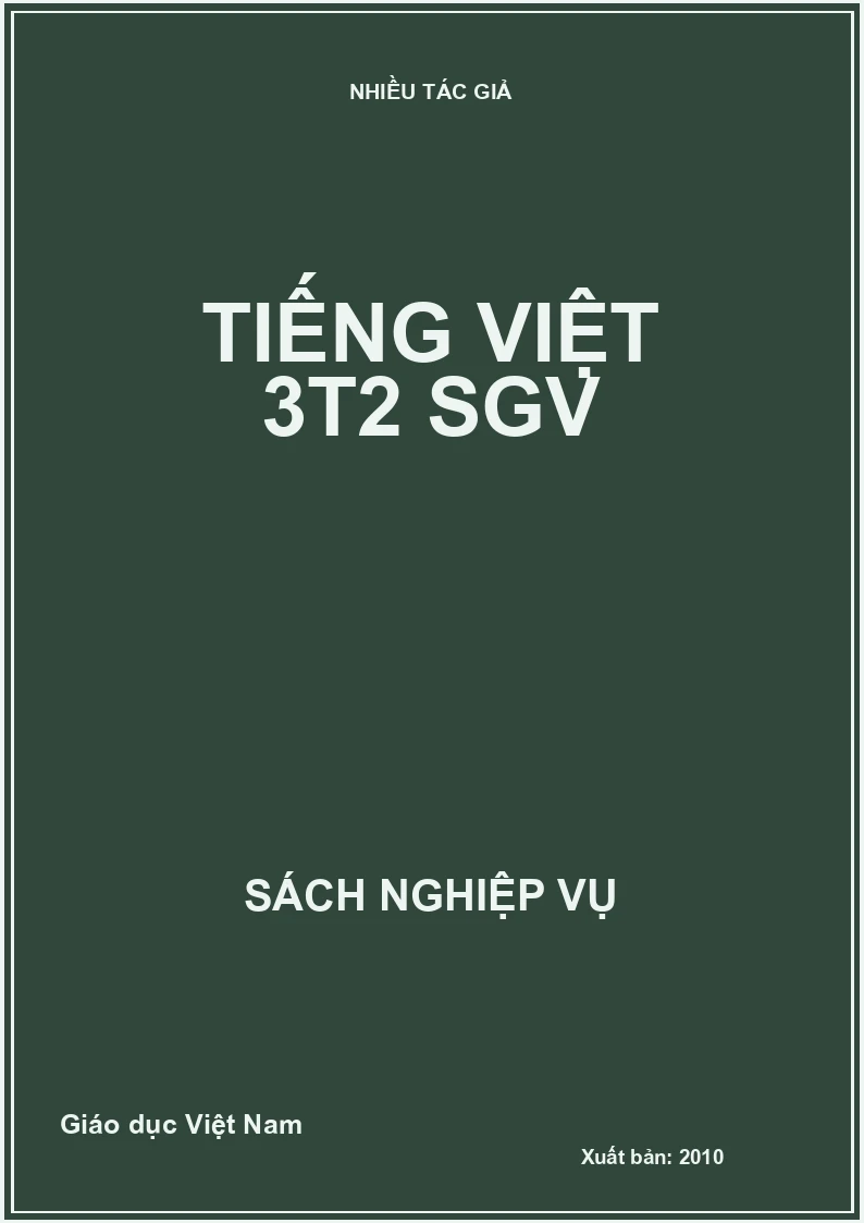 Tiếng Việt 3T2 SGV