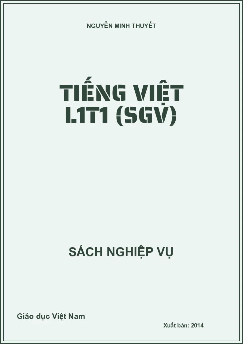 Tiếng Việt L1T1 (SGV)