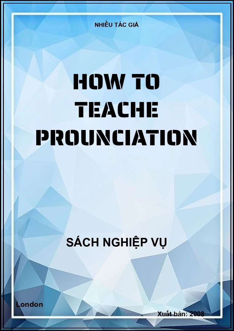 How to teache prounciation