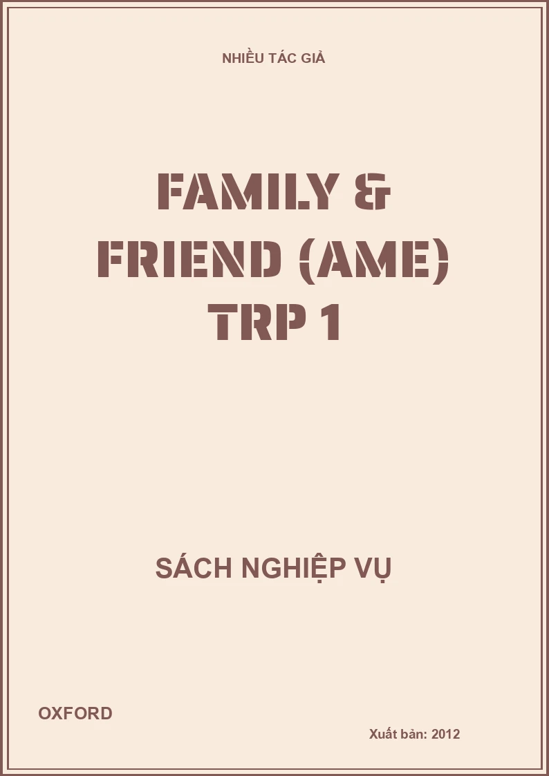 Family & Friend (AmE) TRP 1
