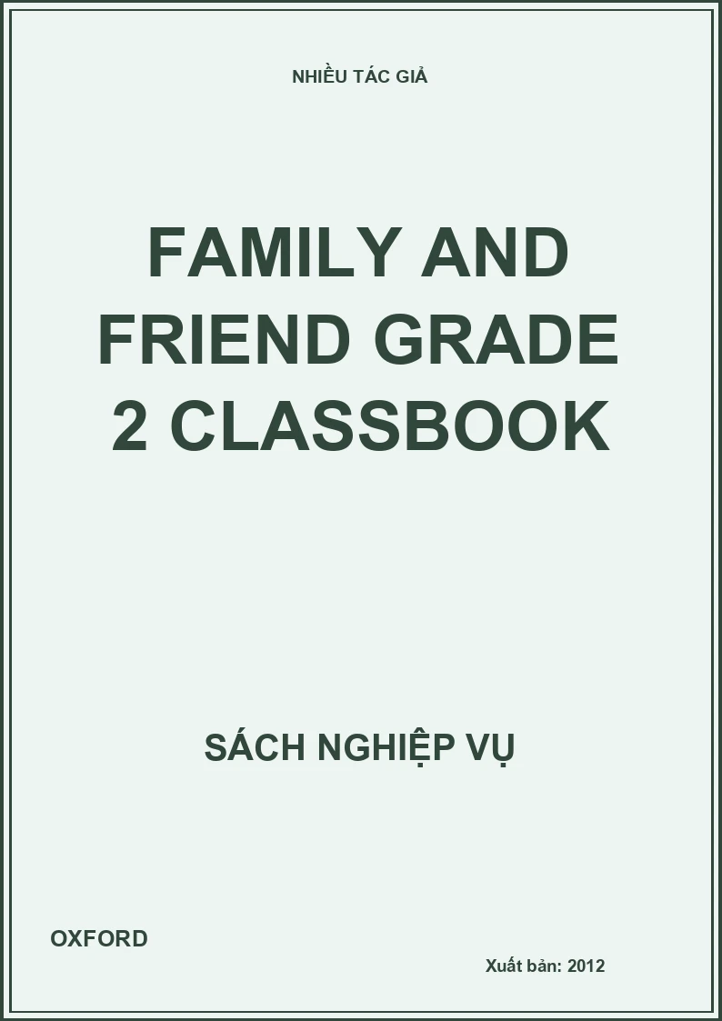 Family and Friend Grade 2 classbook