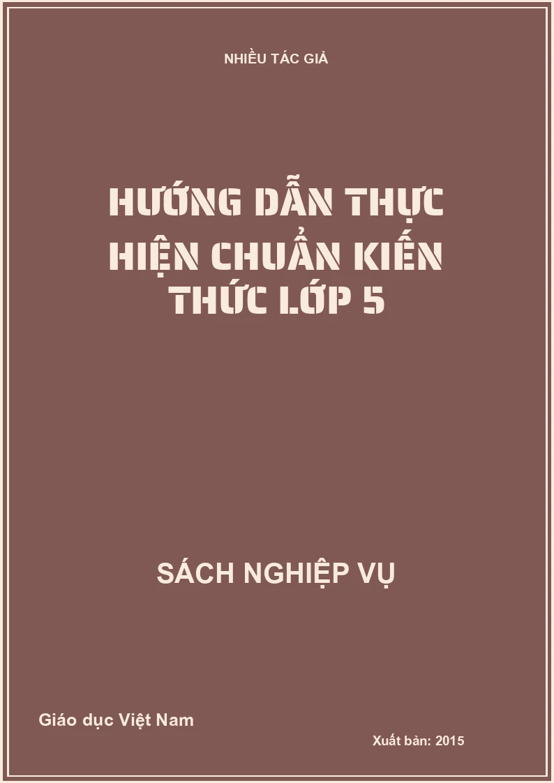 Hướng dẫn thực hiện chuẩn kiến thức lớp 5
