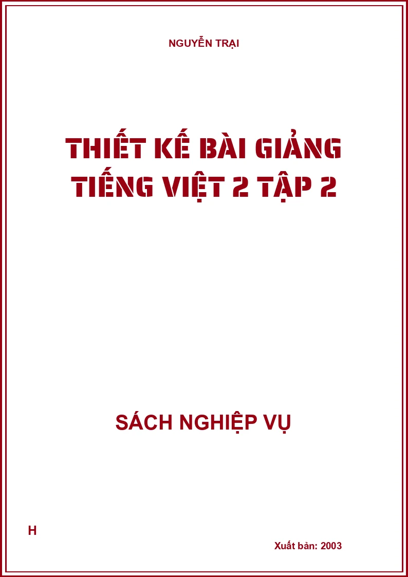 Thiết kế bài giảng Tiếng Việt 2 tập 2