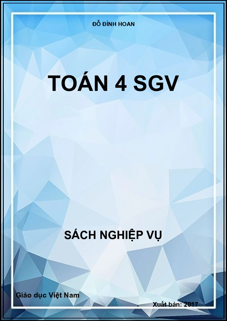 Toán 4 SGV
