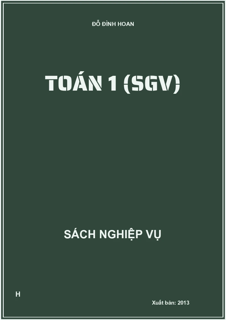 Toán 1 (SGV)