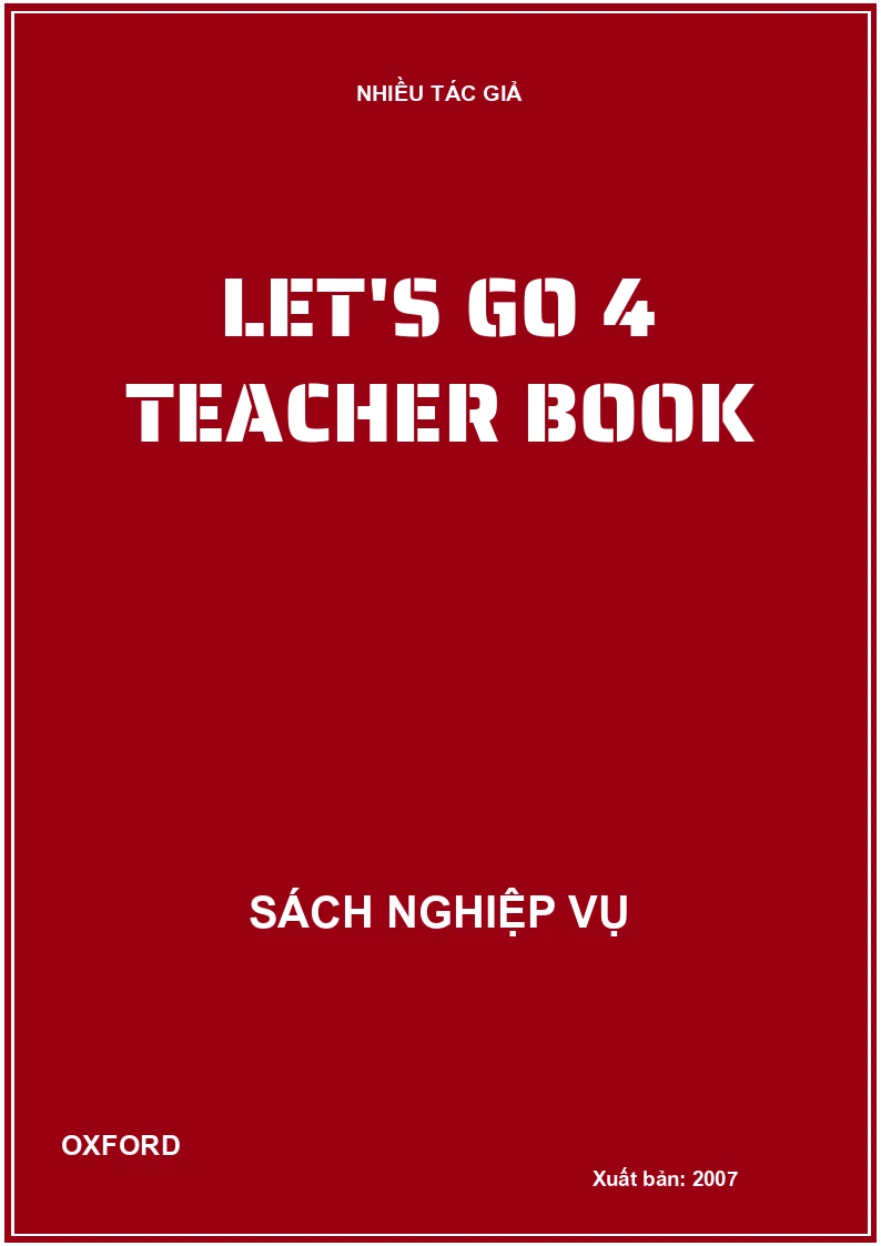 Let's go 4 teacher book