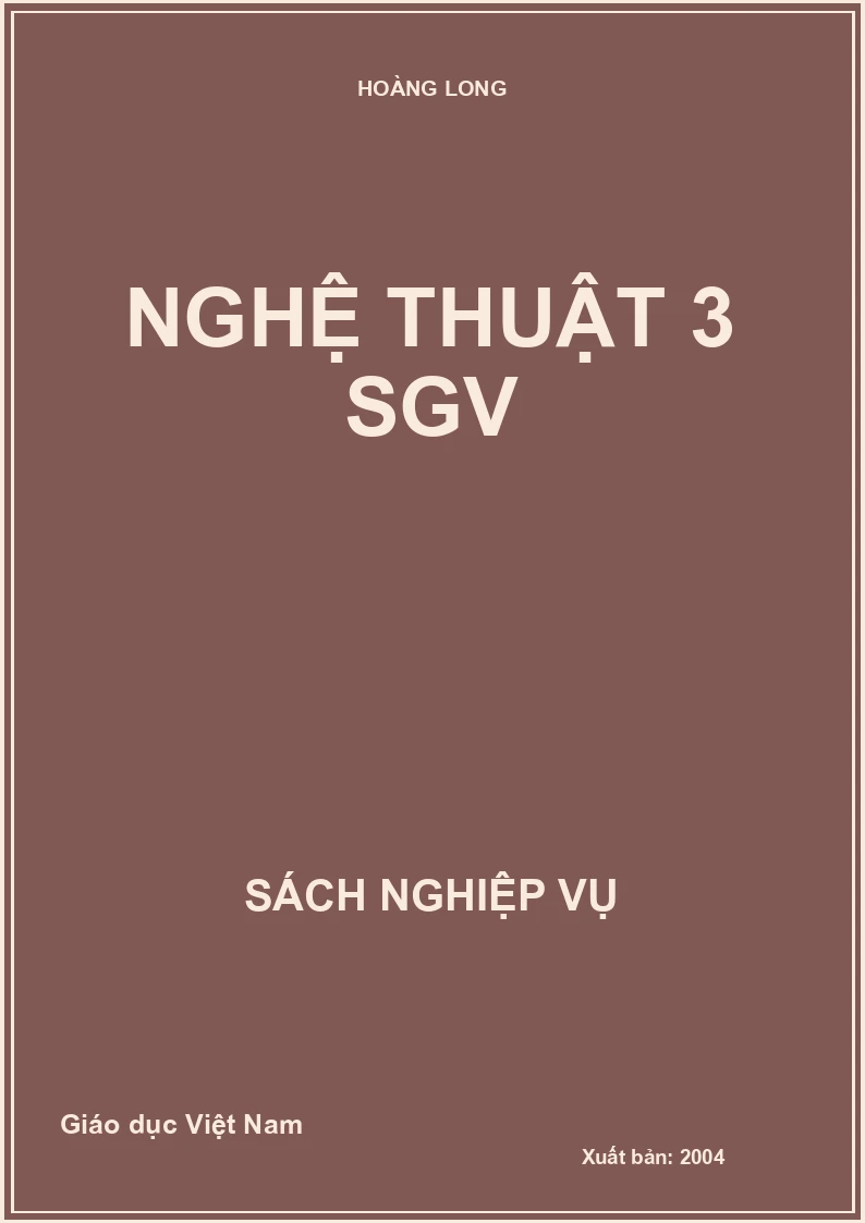 Nghệ thuật 3 SGV