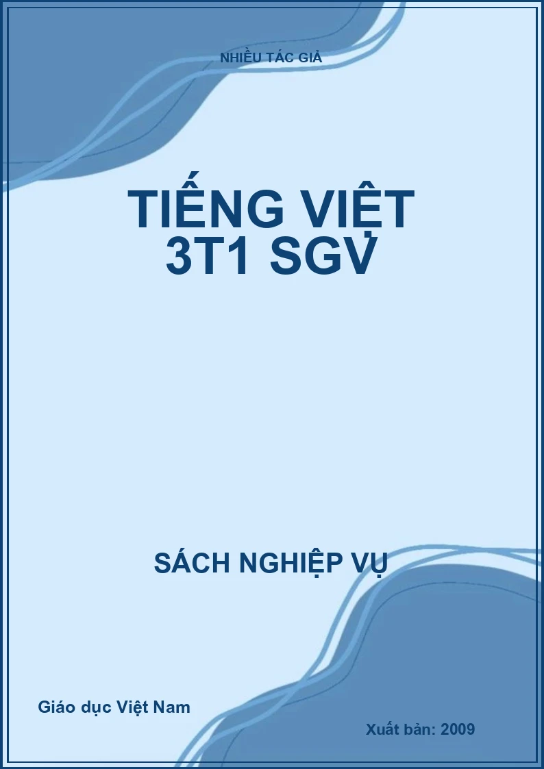 Tiếng Việt 3T1 SGV