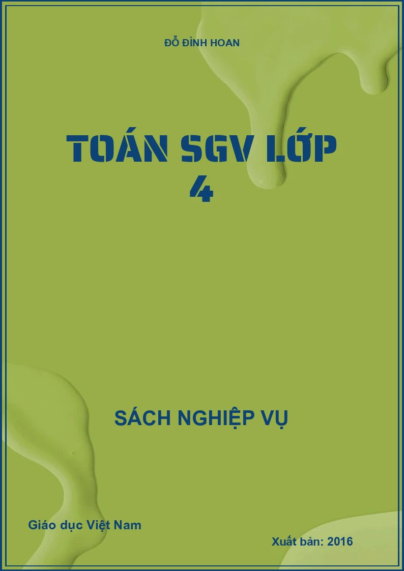 Toán SGV lớp 4