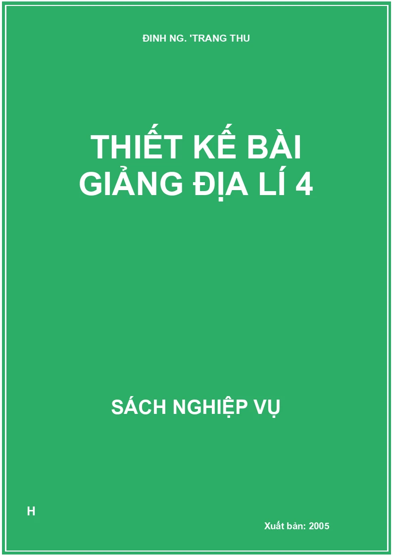 Thiết kế bài giảng địa lí 4