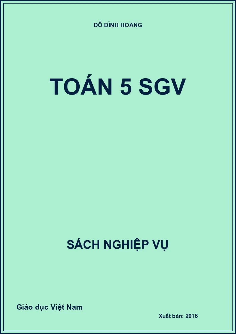 Toán 5 SGV