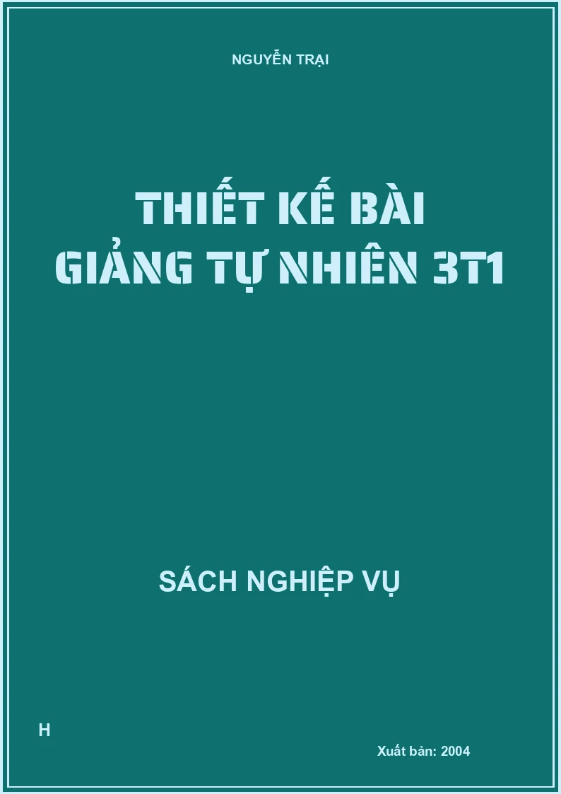 Thiết kế bài giảng tự nhiên 3T1
