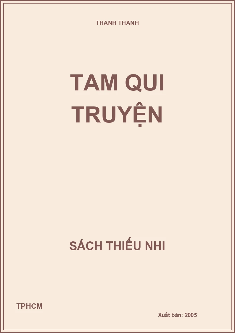 Tam qui truyện
