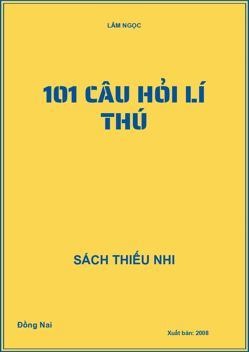 101 câu hỏi lí thú