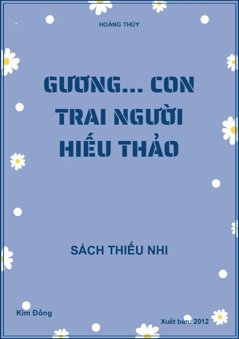 Gương... Con trai người hiếu thảo
