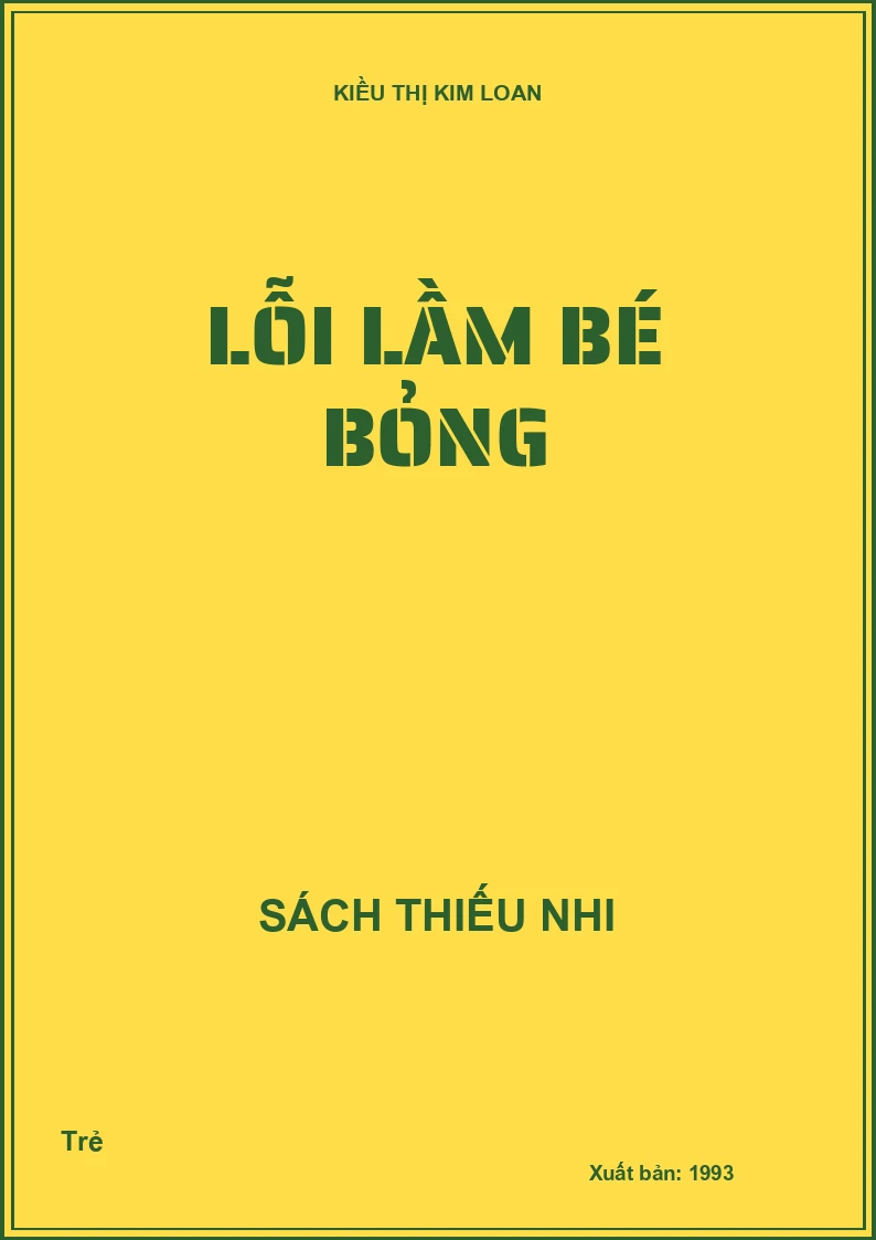 Lỗi lầm bé bỏng
