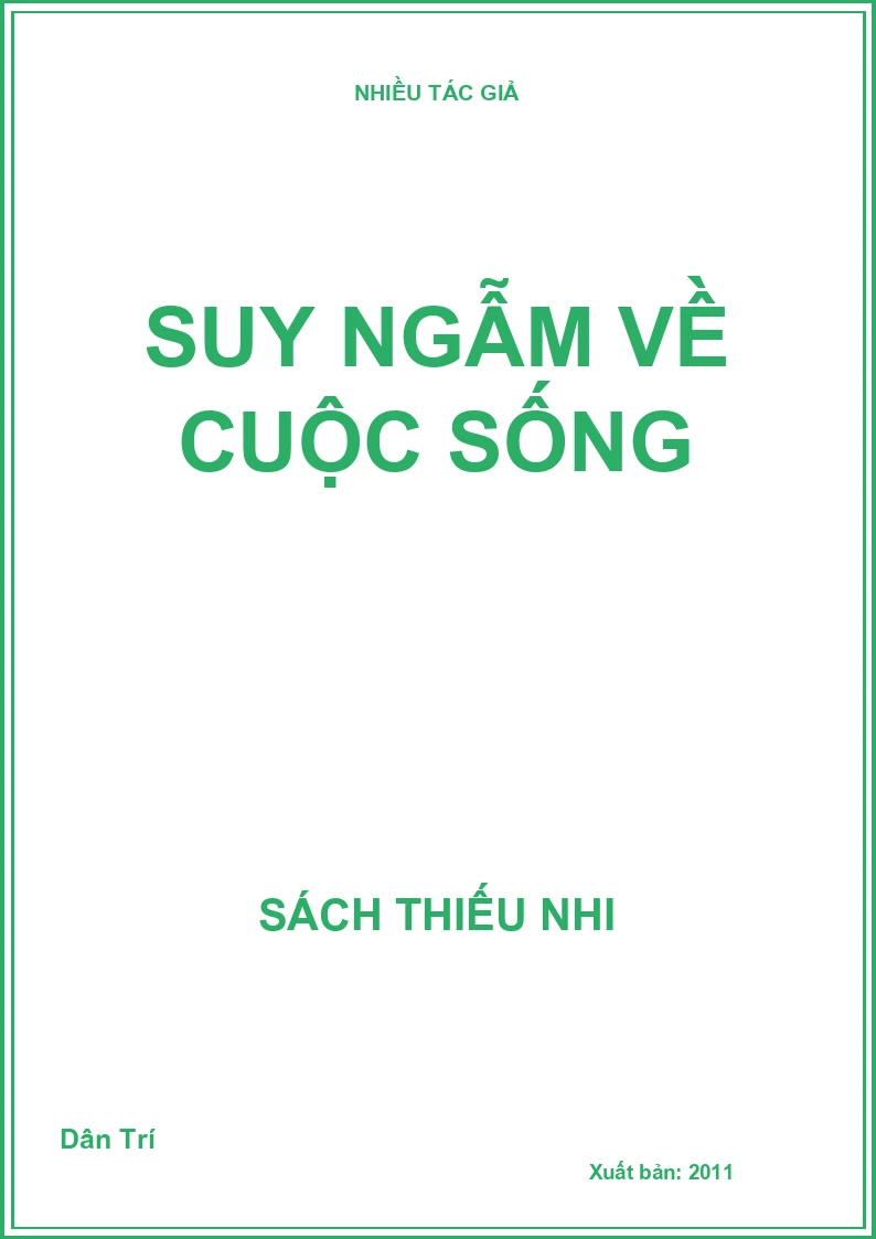 Suy ngẫm về cuộc sống