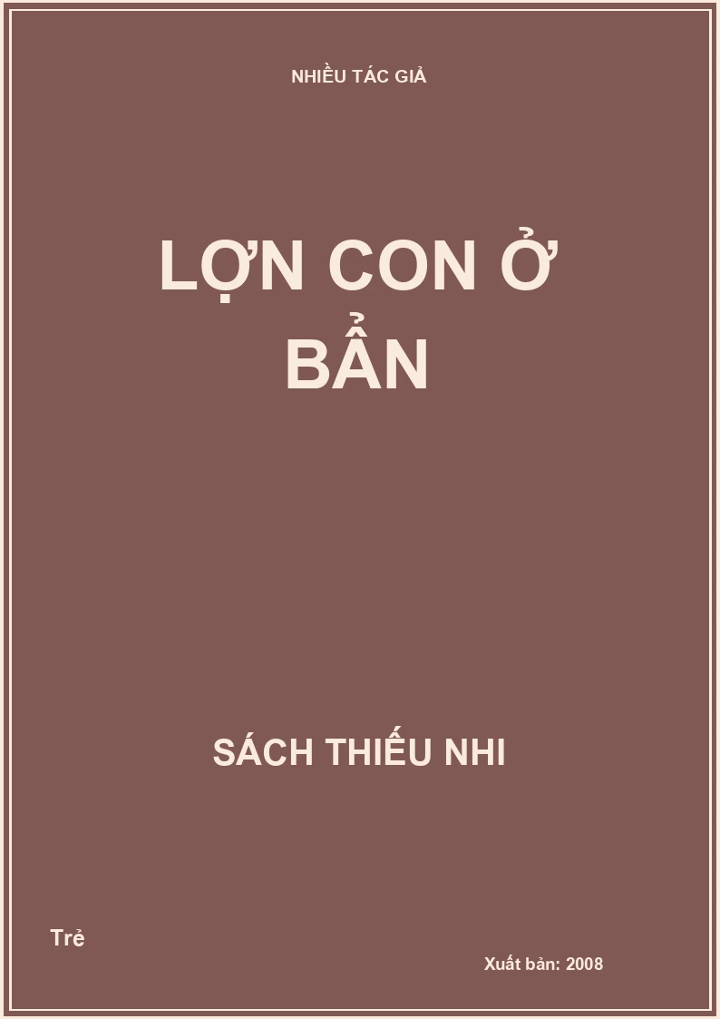 Lợn con ở bẩn