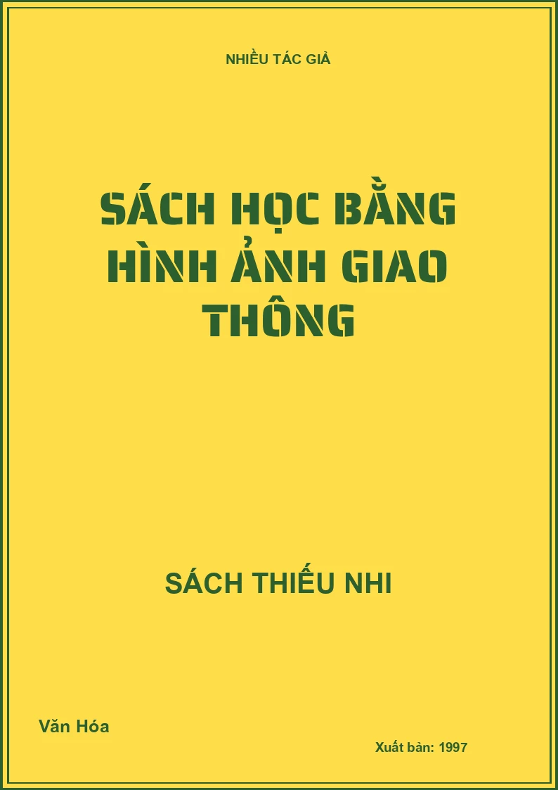 Sách học bằng hình ảnh giao thông