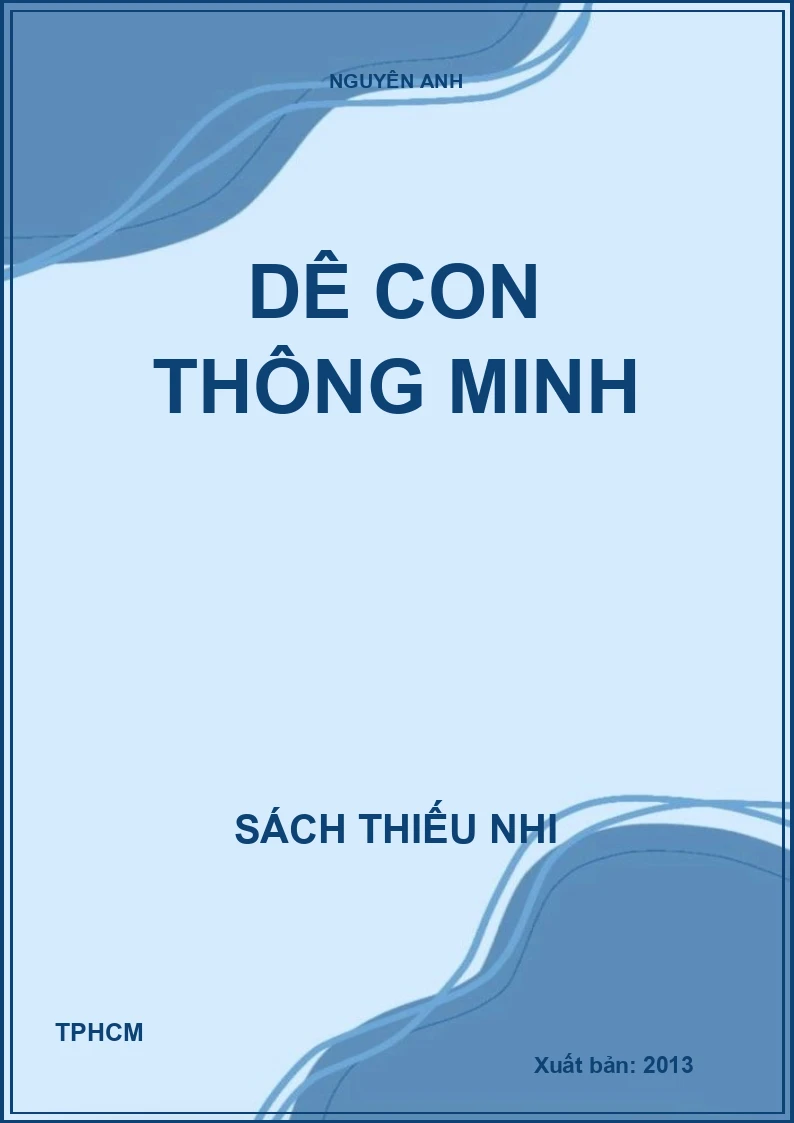 Dê con thông minh