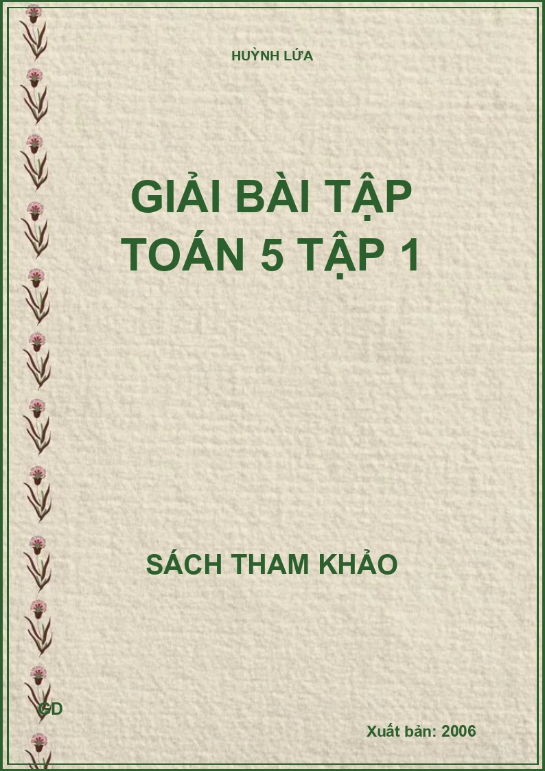 Giải bài tập Toán 5 tập 1