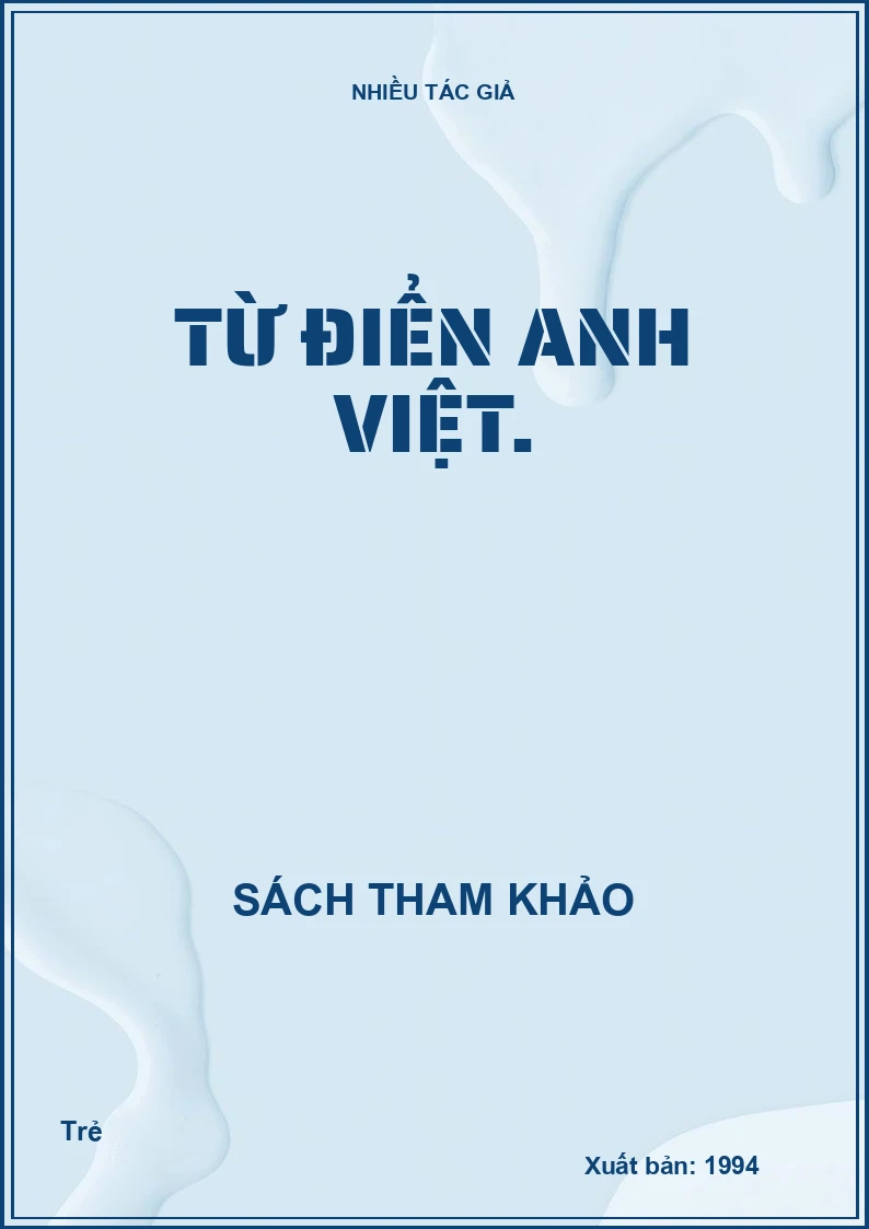 Từ điển Anh Việt.