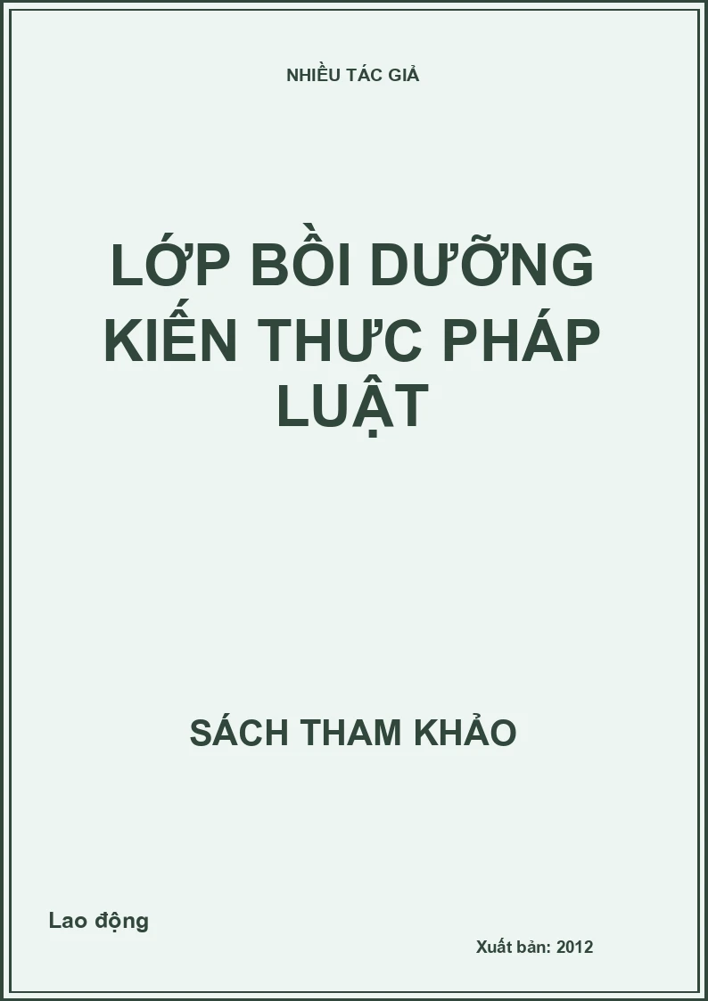 Lớp bồi dưỡng kiến thưc pháp luật