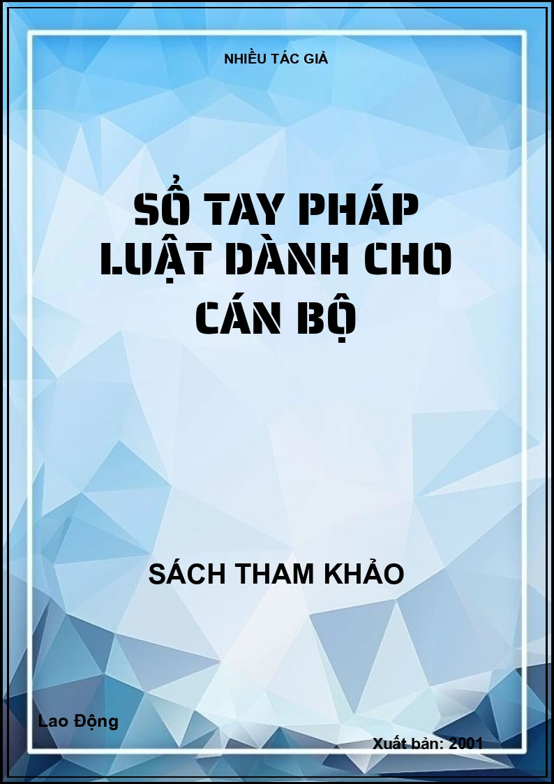 Sổ tay pháp luật dành cho cán bộ