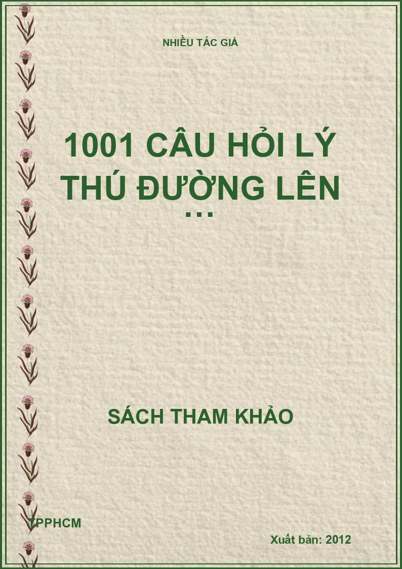 1001 câu hỏi lý thú đường lên …
