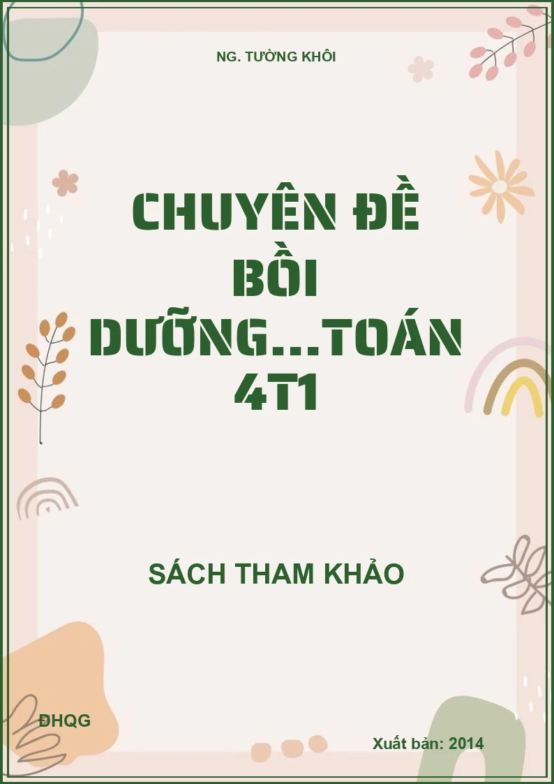 Chuyên đề bồi dưỡng…toán 4t1