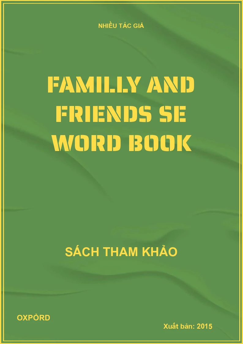 Familly and Friends SE Word book