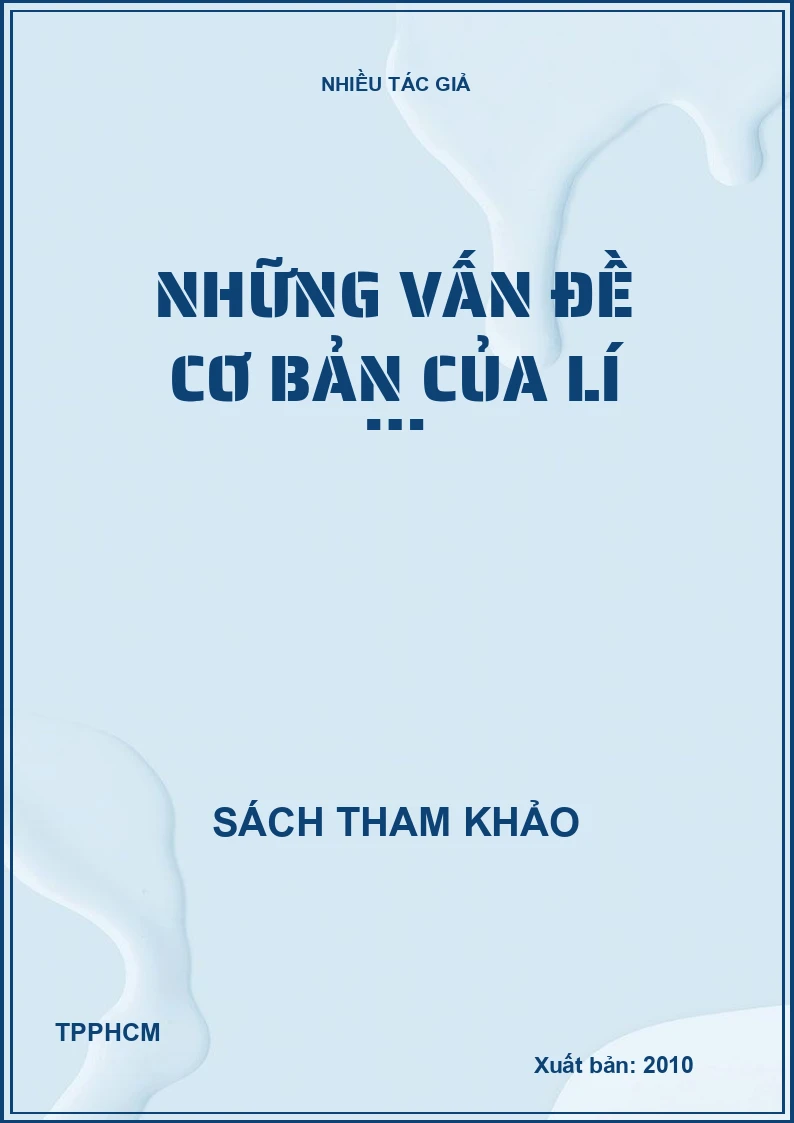 Những vấn đề cơ bản của lí …