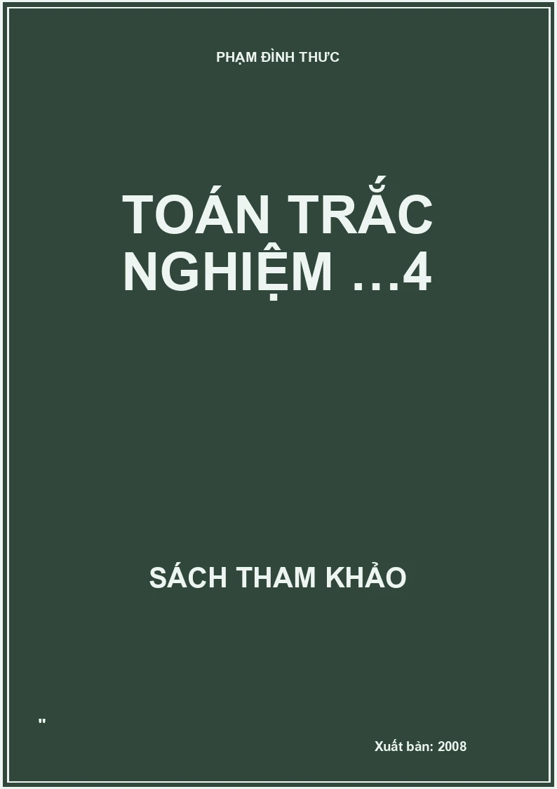 Toán trắc nghiệm …4