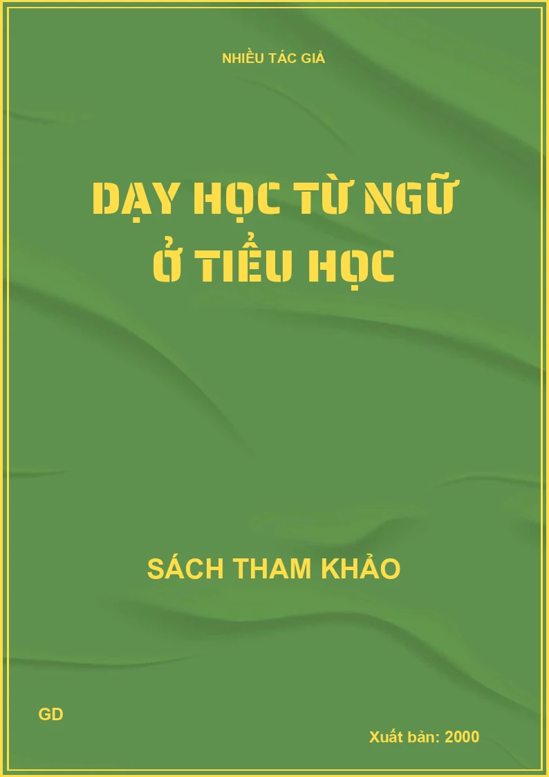 Dạy học từ ngữ ở tiểu học
