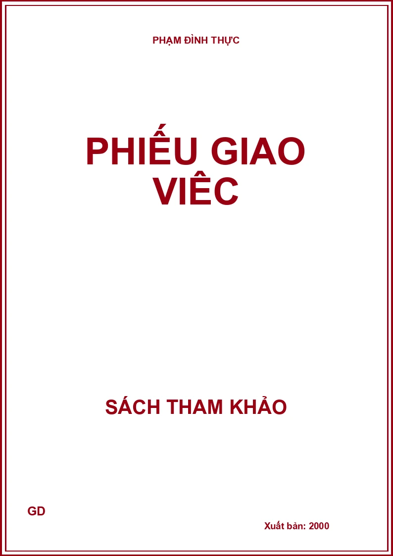 Phiếu giao viêc
